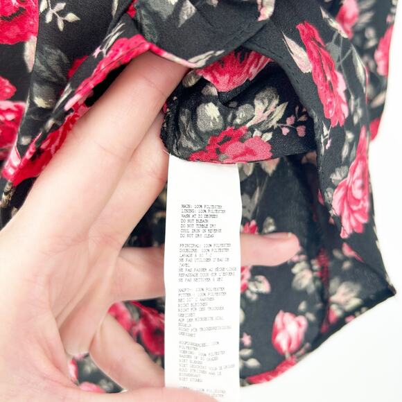 Boohoo Womens Dark Cottagecore Garden Party Floral Sweetheart Neck Mini Dress 6 - Picture 7 of 10